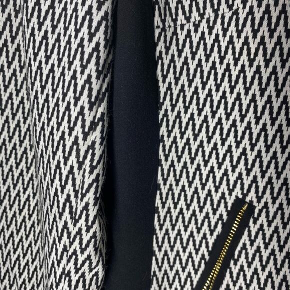 Calvin Klein Zippered Front Blazer Size 6P Black & White Tailored Petite - Picture 10 of 14